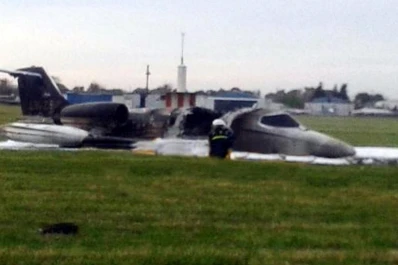 Se incendió un avión de Lázaro Báez cuando iba a despegar