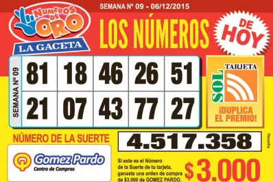 Los Números de Oro de LA GACETA