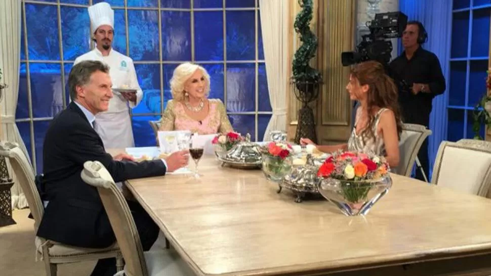 DISTENDIDO. Mauricio Macri estuvo presente anoche en el programa de Mirtha Legrand. FOTO TOMADA DE INFOBAE.COM