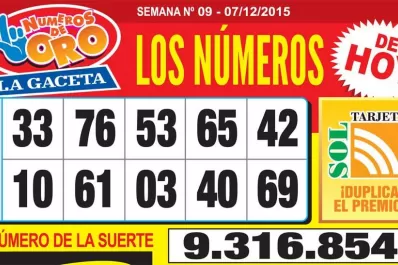 Los Números de Oro de LA GACETA