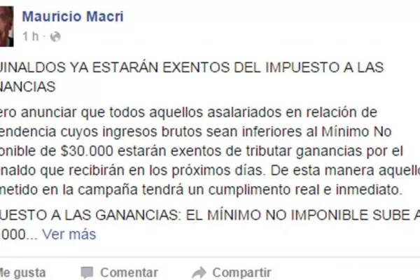 Al final, habrá exención al pago de Ganancias