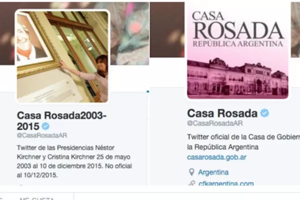 La cuenta de la Casa Rosada en Twitter dejará de ser oficial cuando asuma Macri