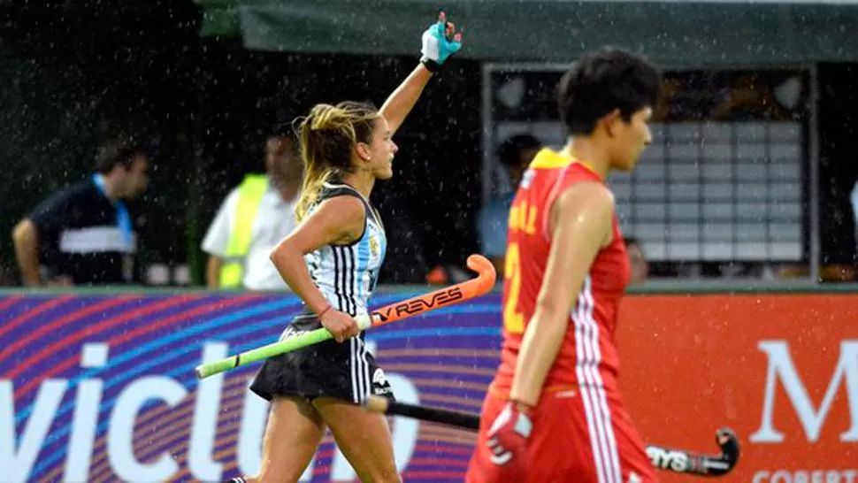 GOLEADORA. Campoy anotó el gol del triunfo para llegar a la final. (TyC Sports)