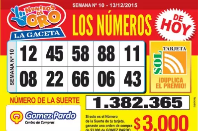 Los Números de Oro de LA GACETA