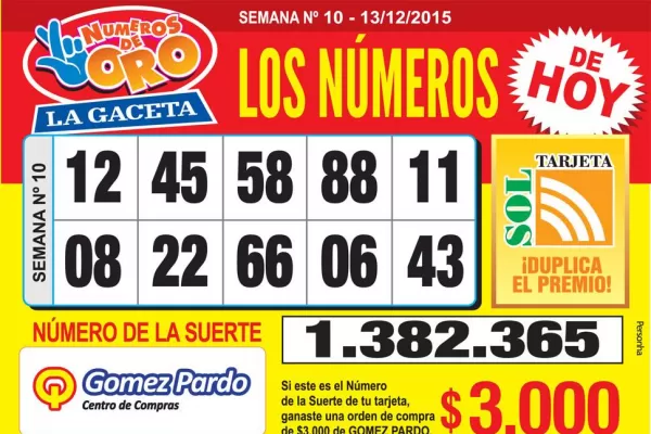 Los Números de Oro de LA GACETA