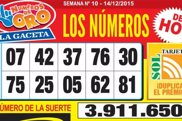 Los Números de Oro de LA GACETA