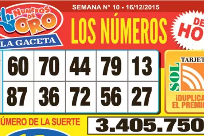 Los Números de Oro de LA GACETA