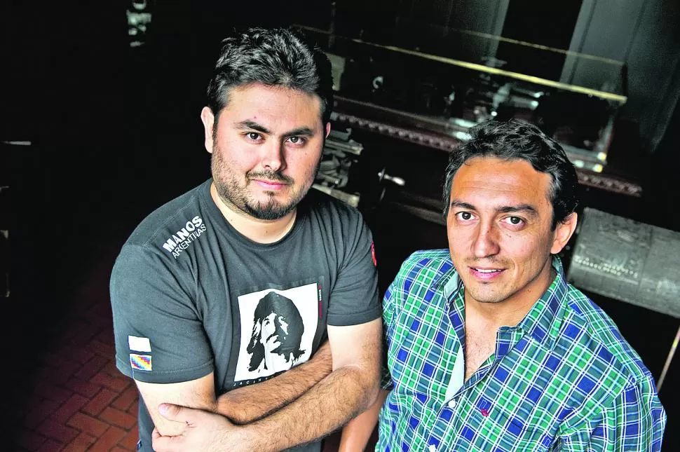 IDENTIDAD. Manuel Orellana y Rodolfo Lucca se inspiran para sus trabajos en autores santiagueños clásicos. la gaceta / foto de jorge olmos sgrosso