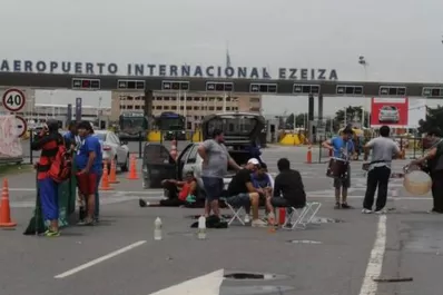 Por una protesta, llegar a Ezeiza se volvió una quimera