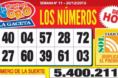 Los Números de Oro de LA GACETA