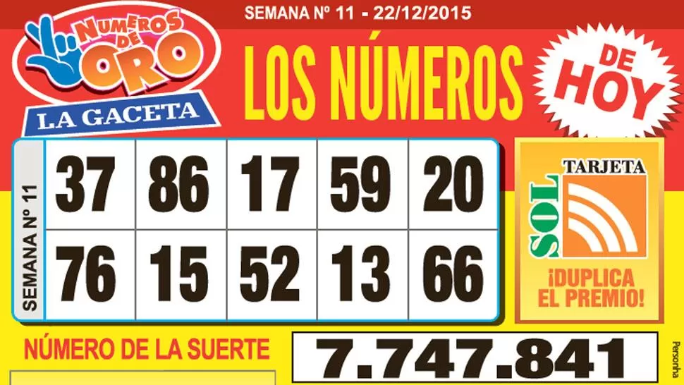 Los Números de Oro de LA GACETA