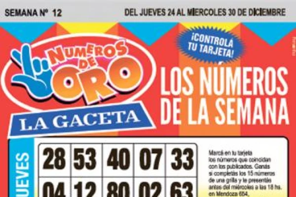 La grilla completa de los Números de Oro