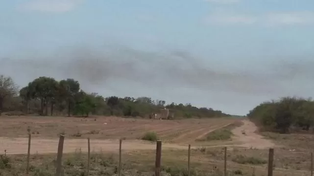 IMPACTO. La nube más oscura de la imagen es la manga de langostas. 