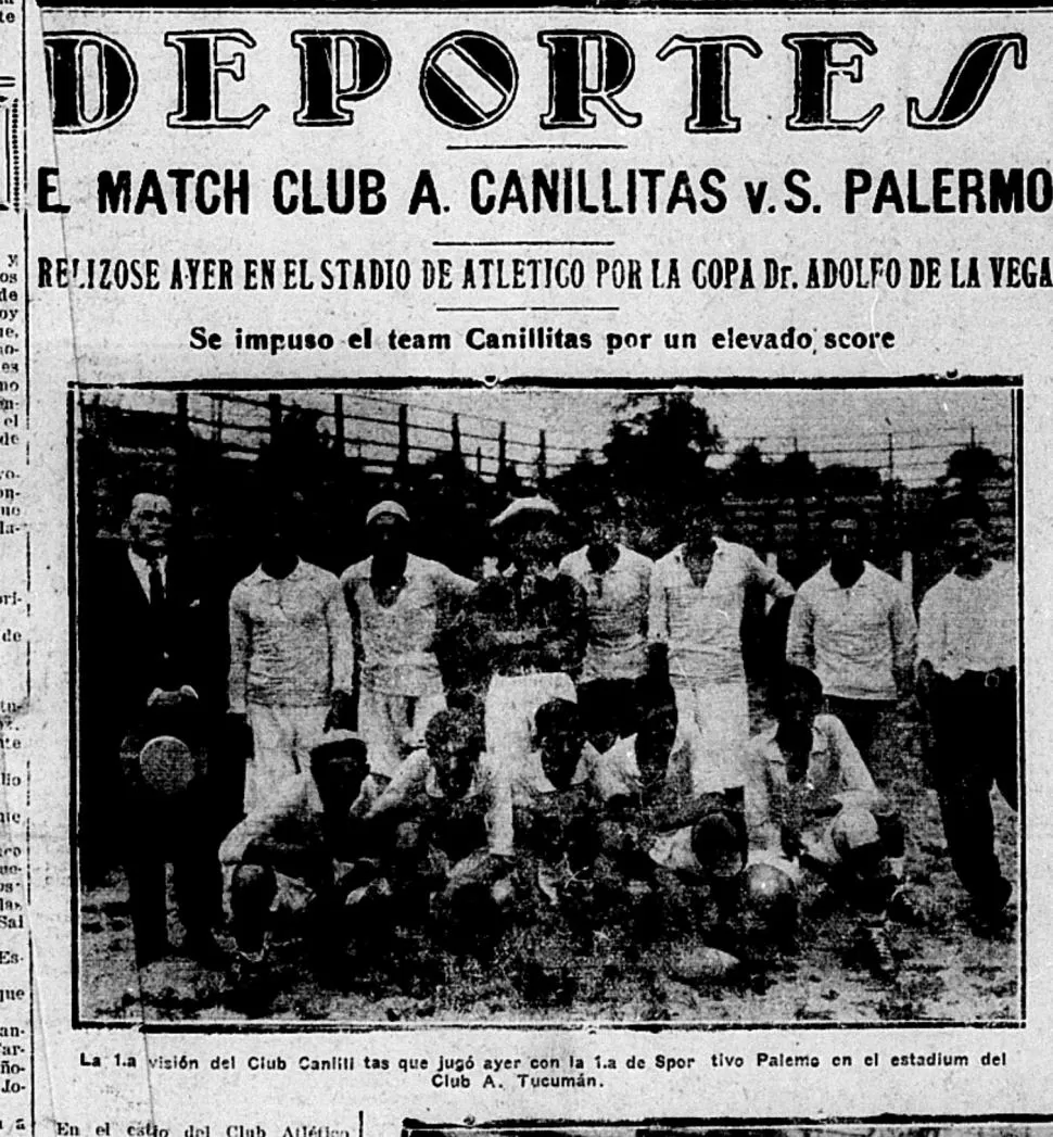 CAMPEONES. El equipo canillita que goleo a Sportivo Palermo, por 6 a 1, en cancha de Atlético.  