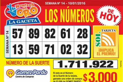 Los Números de Oro de LA GACETA