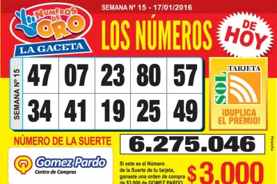 Los Números de Oro de LA GACETA