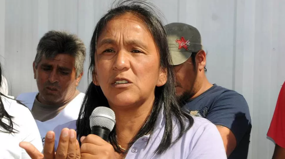 DECLARACIÓN. Milagro Sala, jefa de Tupac Amarú. FOTO TOMADA DE LAVOZ.COM.AR