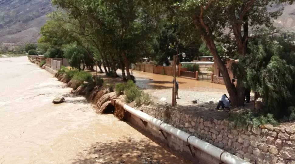 Desbordó el río Grande en Tilcara