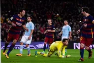 Genialidad de Messi: usó un penal para asistir a Suárez