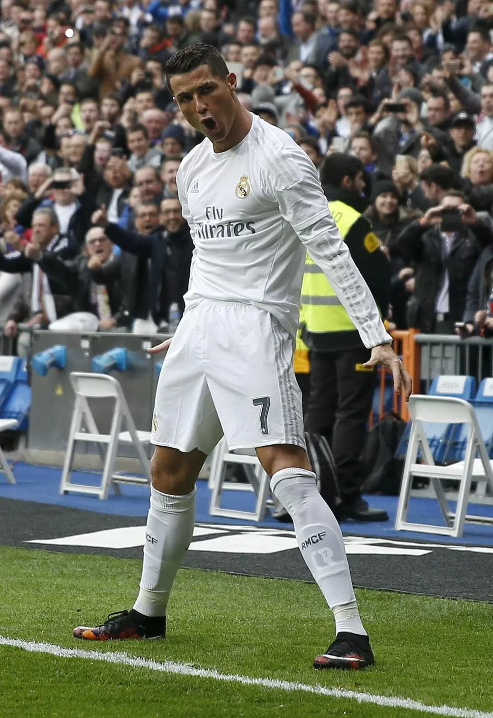 IMPARABLE. Cristiano Ronaldo marcó dos goles en su cancha. reuters 