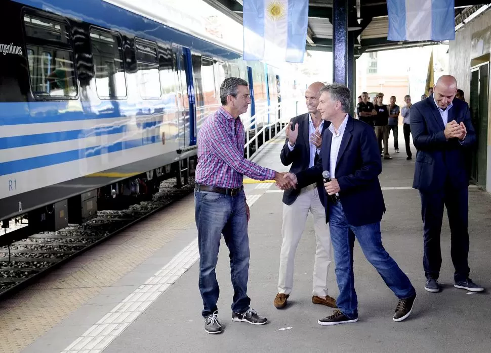 FERROCARRIL. Macri inauguró un tramo electrificado del ramal Roca. dyn 