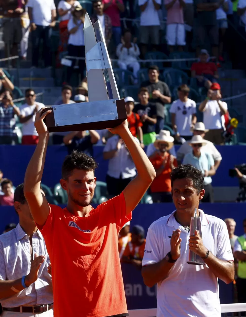CÓMODO. Thiem sumó su cuarto trofeo y se muestra más a gusto en el circuito.  REUTERS