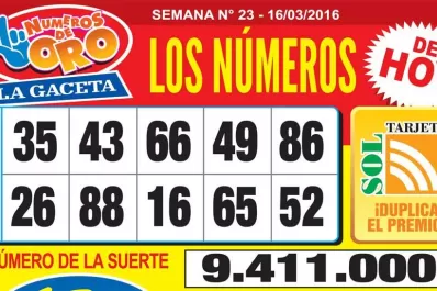 Los Números de Oro de LA GACETA