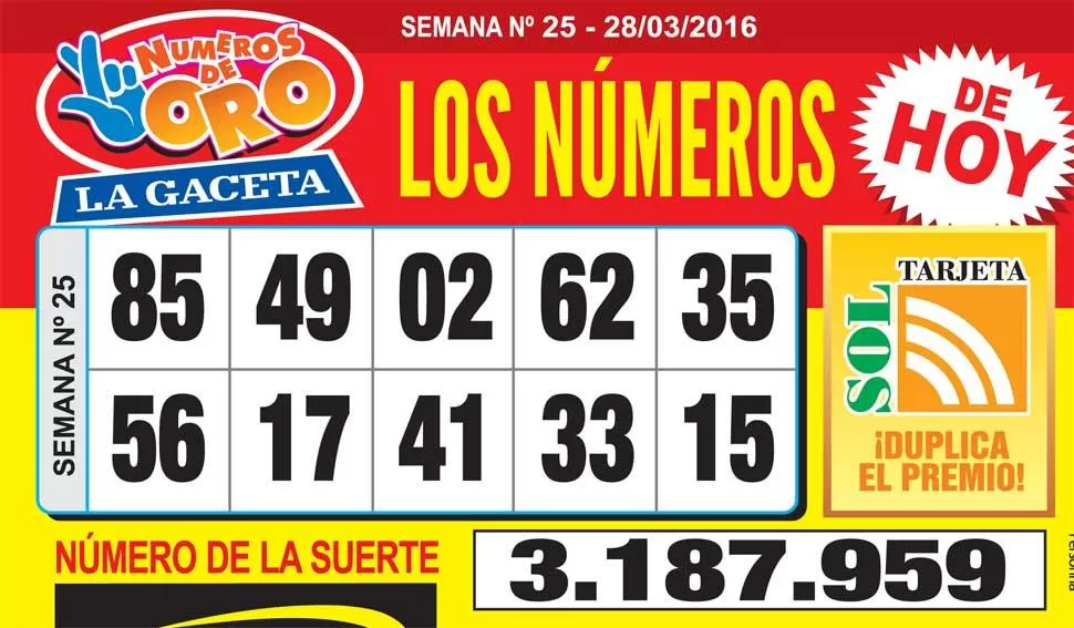 Los Números de Oro de LA GACETA