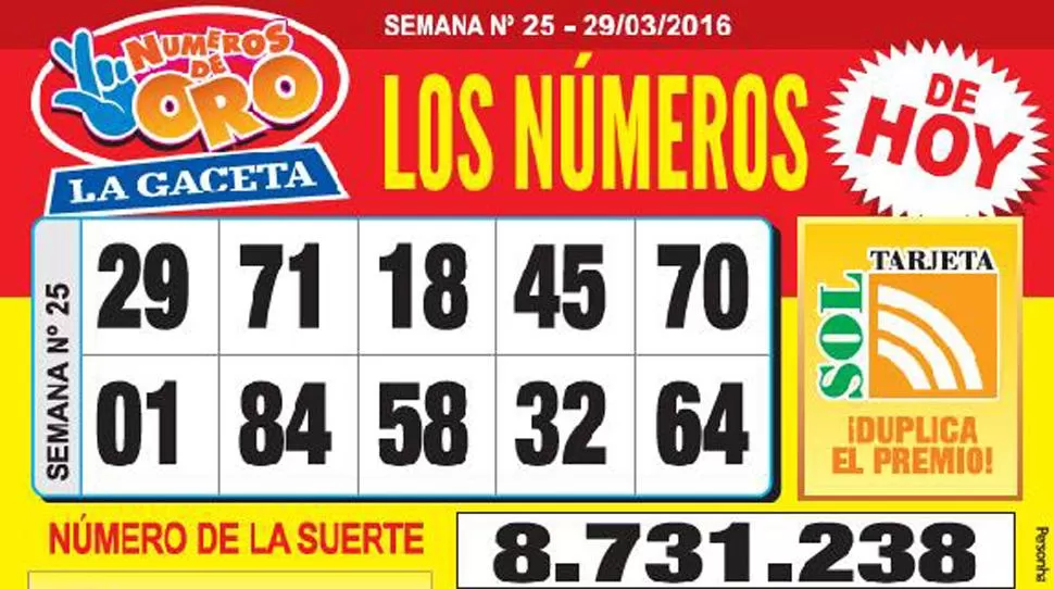 Los Números de Oro de LA GACETA