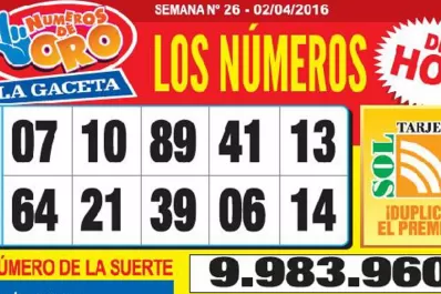 Los Números de Oro de LA GACETA