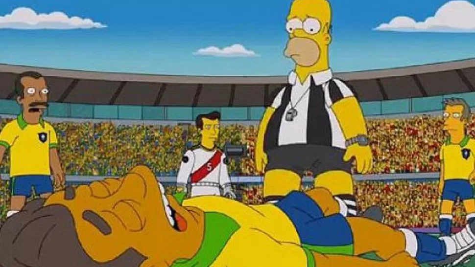 SIMPSONS .Capítulo donde predice la lesión de Neymar. FOTO TOMADA DE TÉLAM.