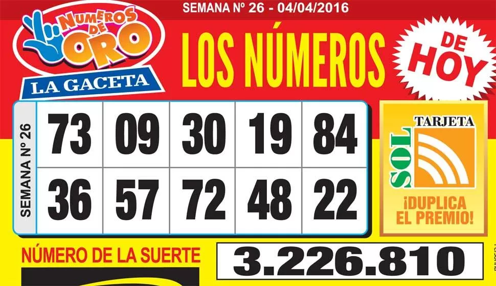 Los Números de Oro de LA GACETA