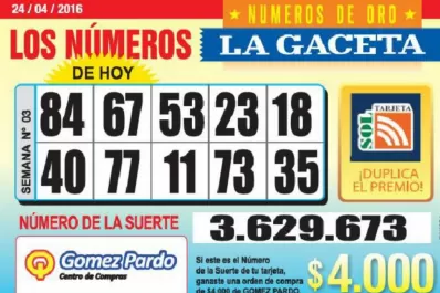 Los Números de Oro de LA GACETA