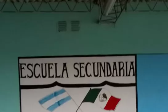 Mural de la escuela República de México. FOTO ENVIADA A LA GACETA WHATSAPP