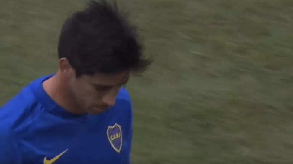 AL LIMITE. El volante de Boca, Pablo Pérez, sumó una nueva sanción debido a su falta de control dentro de la cancha. CAPTURA DE VIDEO