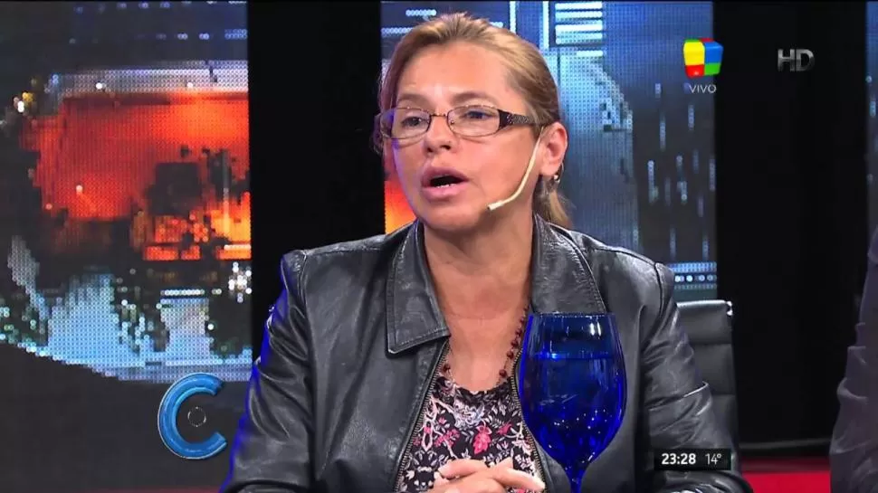 TEMOR. La diputada jujeña Mabel Belconte remarcó que Milagro Sala “es una mujer muy pesada y que muchos no quieren hablar por miedo”. imagen captura de video / américa tv