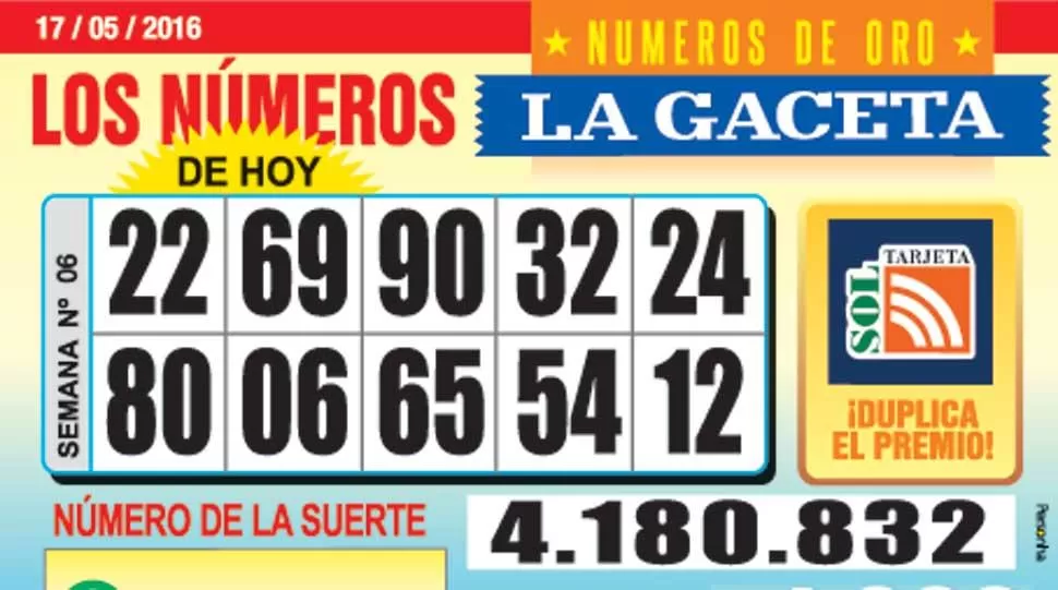 Los Números de Oro de LA GACETA
