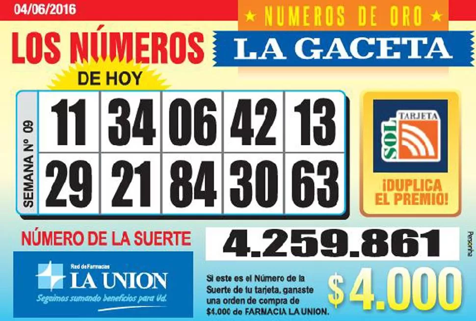 Los Números de Oro de LA GACETA