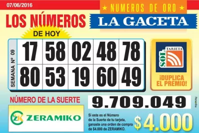 Los Números de Oro de LA GACETA