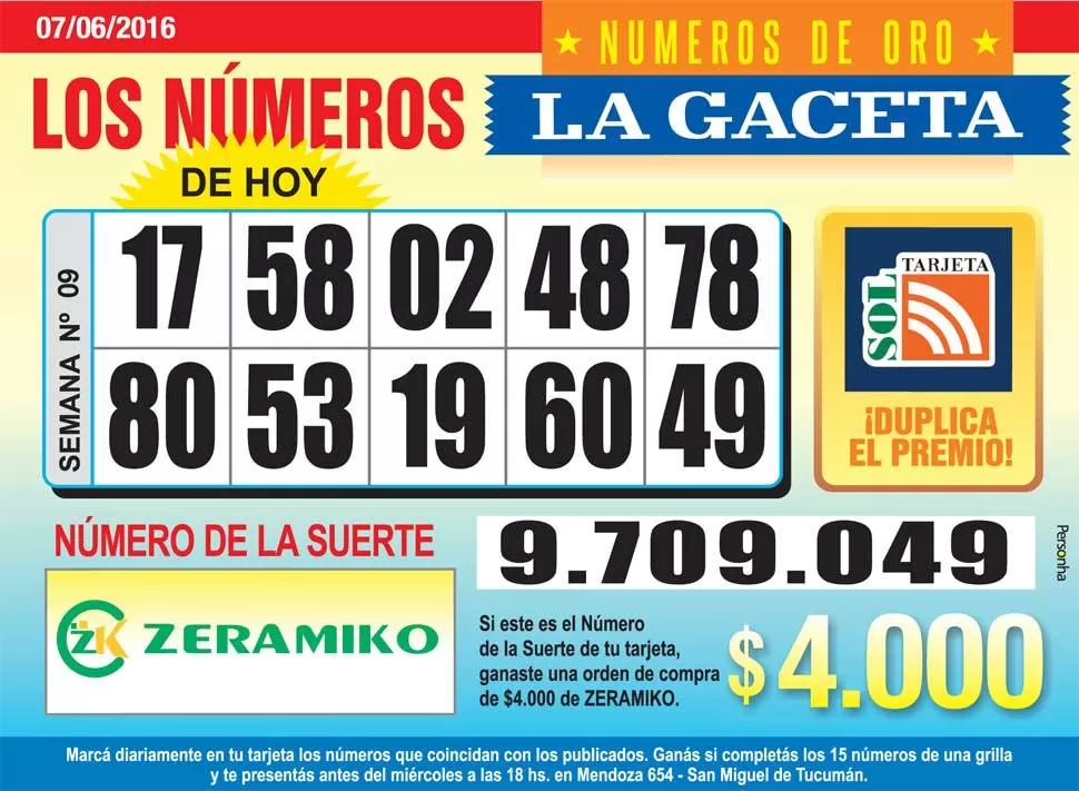 Los Números de Oro de LA GACETA