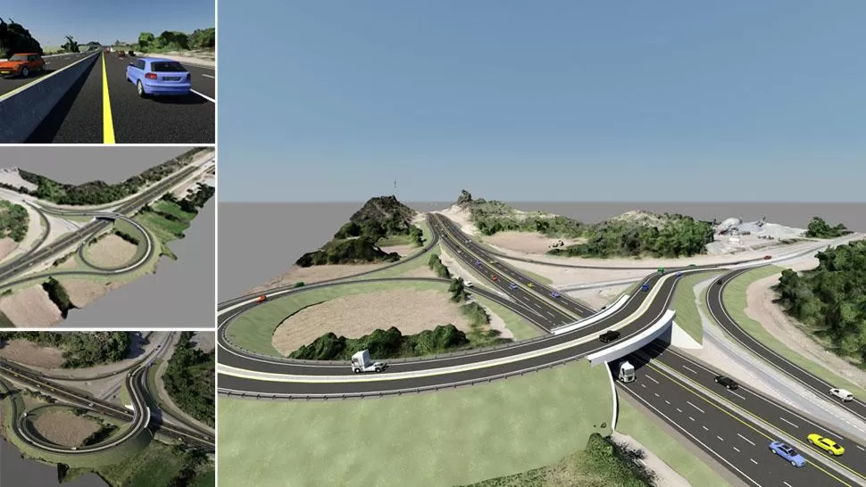 EN PROYECTO. Así quedaría la autovía una vez concretada la obra. 