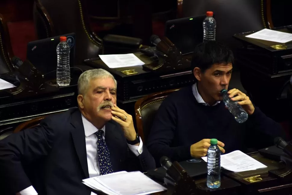 TRANQUILIDAD Y DEFENSA. De Vido remarcó en el recinto legislativo que si el juez Rodríguez hubiera querido, ya lo habría indagado o allanado su casa. dyn