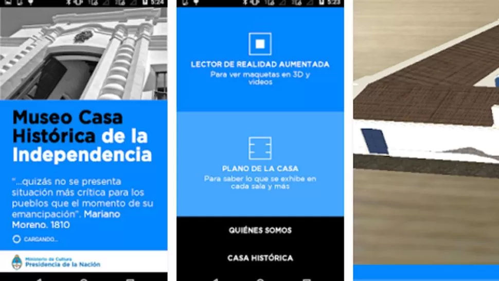 LA APP DE LA CASA HISTÓRICA. Se la puede descargar desde Google Play. CAPTURA