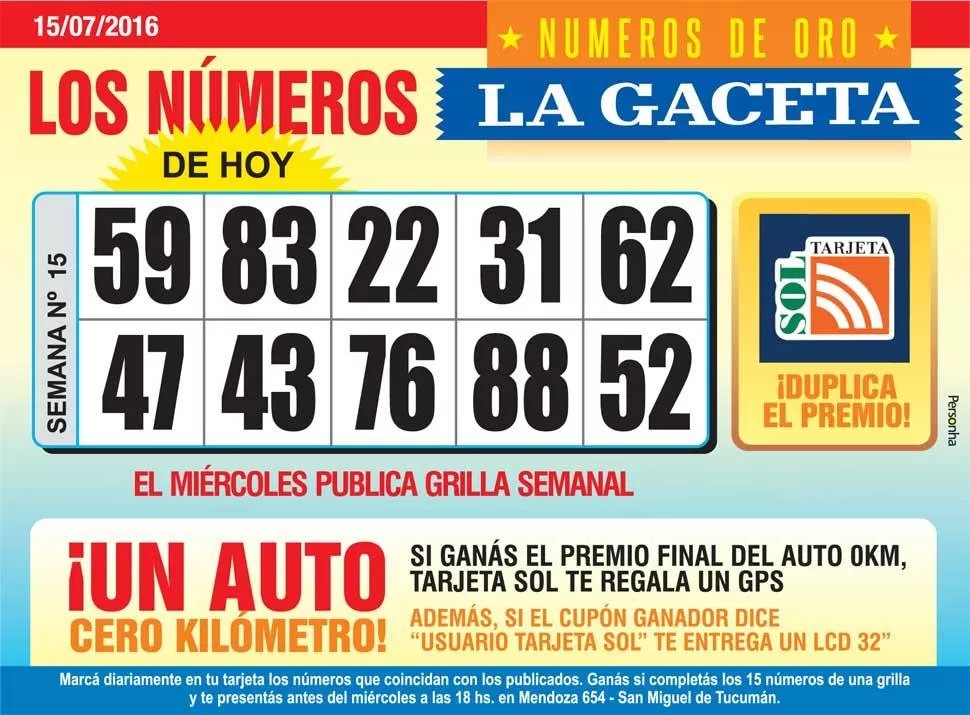 Los Números de Oro de LA GACETA