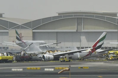 Mirá los videos del incendio del avión de Emirates en Dubai