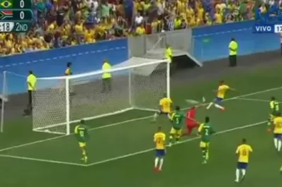 Increíble: el gol que falló Brasil en su debut en los Juegos