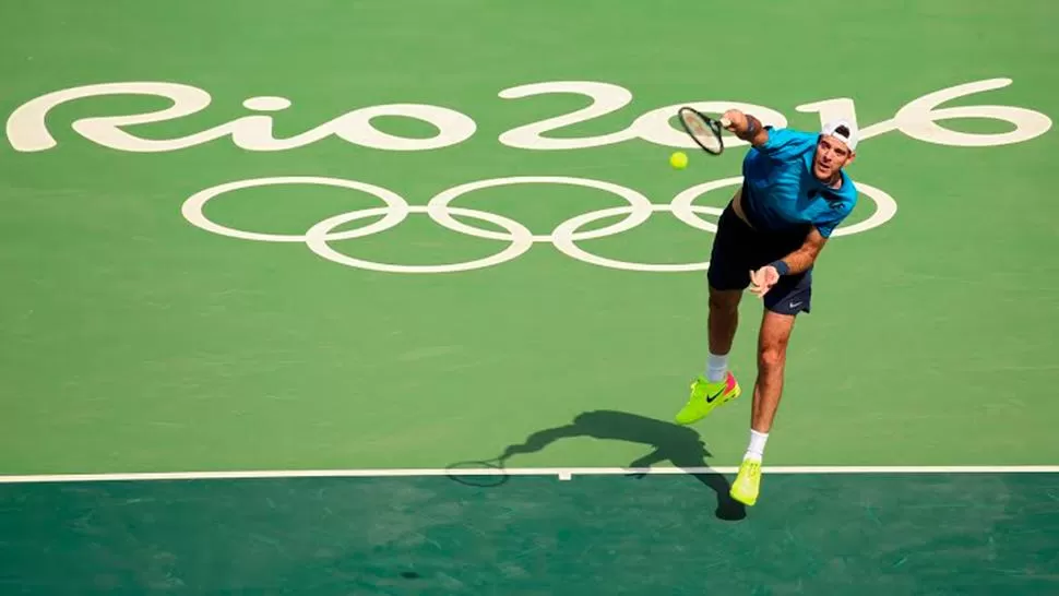 Del Potro exhibió su clase en un difícil duelo de dobles.
