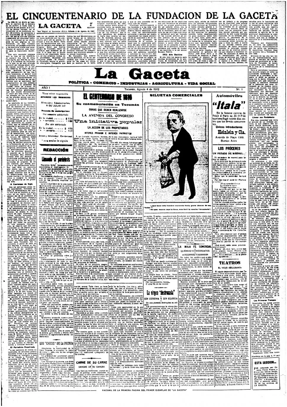 1962, BODAS DE ORO. El cincuentenario afianzaba la relación que los tucumanos tenían con estas páginas. 
