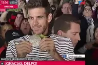 En medio del cariño de la gente, Del Potro regresó a la Argentina