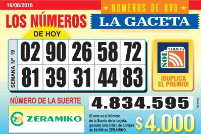 Los Números de Oro de LA GACETA